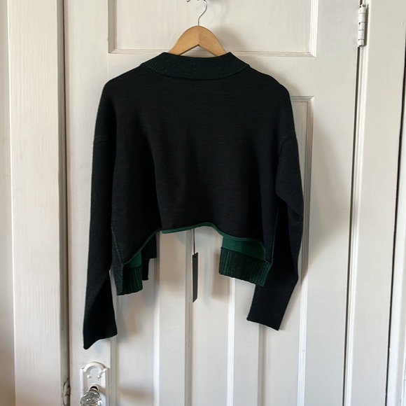Host Pick ๐ฅ CREA CONCEPT cropped open cardigan, dark green wool NWT - Picture 3 of 11
